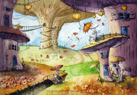 разворот к стихотворению про Поганку Бледную