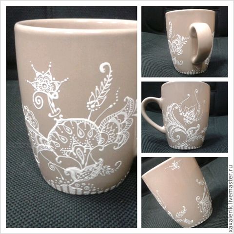 Кружка "Снежные цветы"